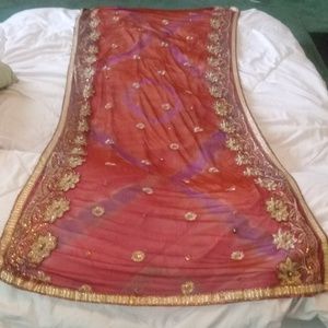 Vintage heavily embroidered Authentic Indian Shawl